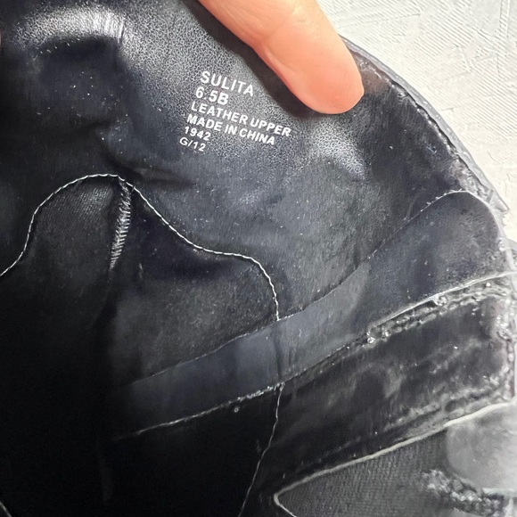 Ralph Lauren Sulita black Womens leather tall Boots Size 6.5B - Picture 2 of 10